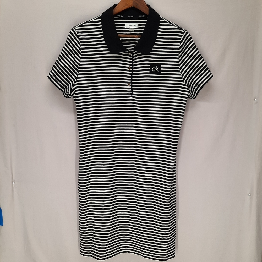 Calvin Klien striped dress 100% cotton Size XL